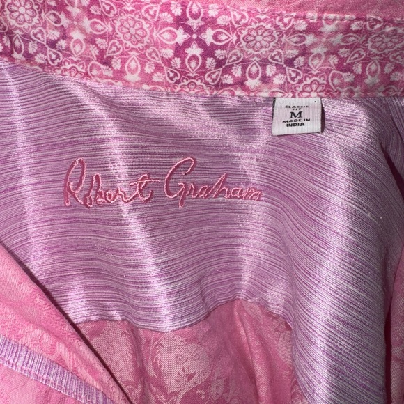 Robert Graham NWT Highland Men’s Short Sleeve Cotton Button Down Dress Shirt MED - Picture 9 of 11